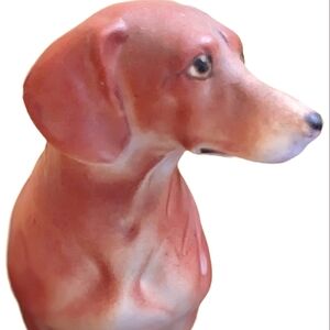 Antique red Dachshund Bone China male dog🐕❤️💎🎄